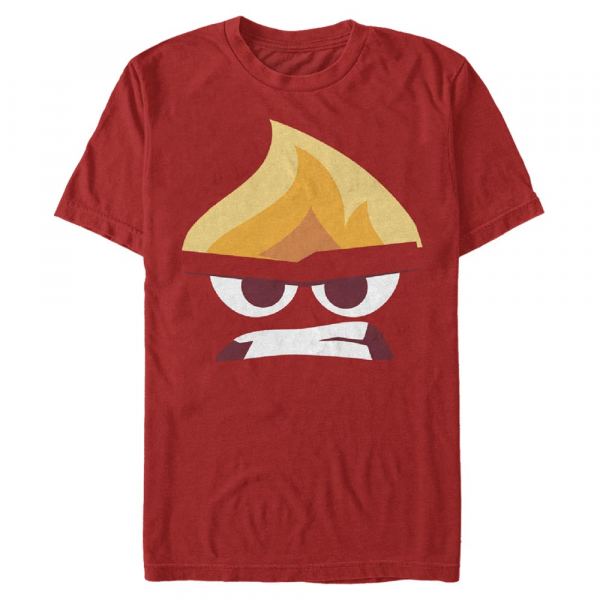 Pixar - Inside Out - Anger Angry Face - Men's T-Shirt - Red - Front