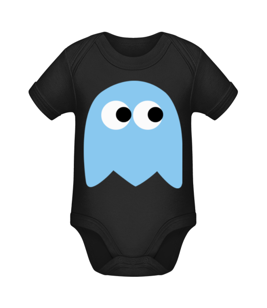 Computer Game Monster - Organic Baby Body - Black - Front