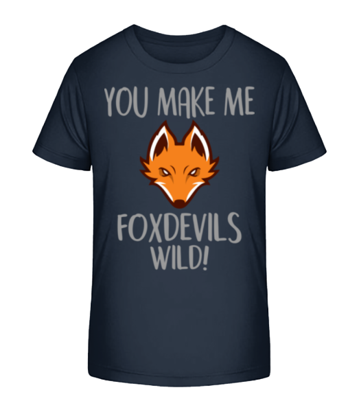 You Make Me FOXDEVILSWILD - Kinder Bio T-Shirt Stanley Stella - Marine - Vorne