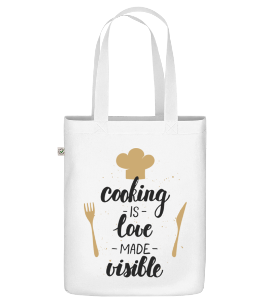Cooking Is Love Made Visible - Organic tote bag - White - Front