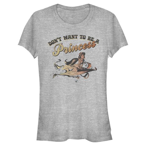 Disney - Aladdin - Jasmine Fly - Frauen T-Shirt - Grau meliert - Vorne