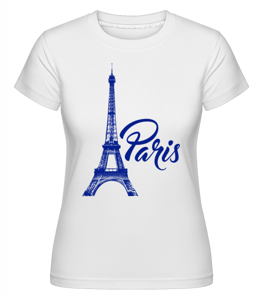 Paris France Blue - Shirtinator Frauen T-Shirt - Weiß - Vorn