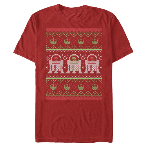 Star Wars - R2-D2 Christmas Units - Weihnachten - Männer T-Shirt - Rot - Vorne