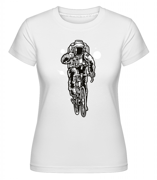 Astronaut Bicycle - Shirtinator Frauen T-Shirt - Weiß - Vorn