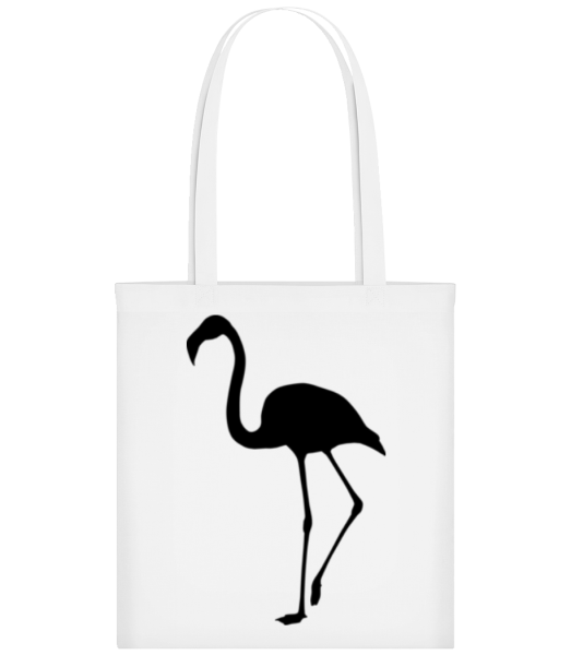 Flamingo Schatten - Stofftasche - Weiß - Vorne
