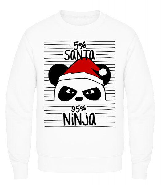 Santa Ninja Panda - Men's Sweatshirt AWDis - White - Front