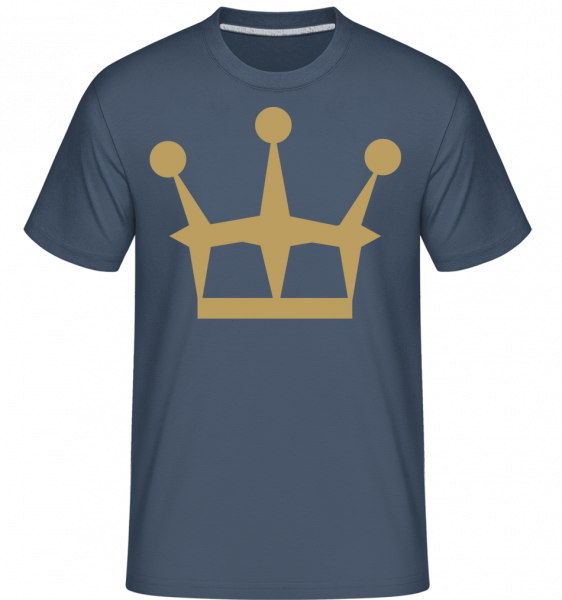 Krone Zeichen - Shirtinator Männer T-Shirt - Denim - Vorn