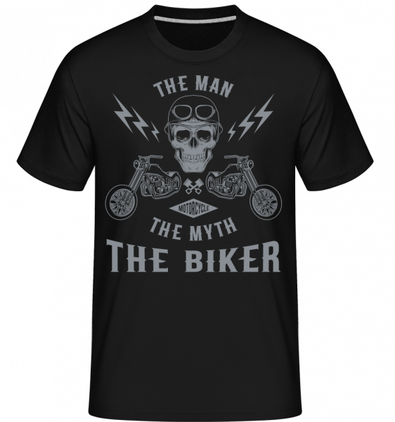 The Man The Myth The Biker -  Shirtinator Men's T-Shirt - Black - Vorn