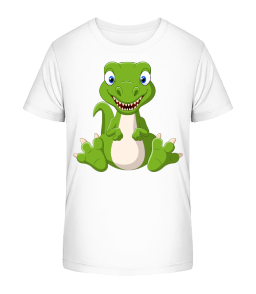Frecher Kleiner Dinosaurier - Kinder Bio T-Shirt Stanley Stella - Weiß - Vorne