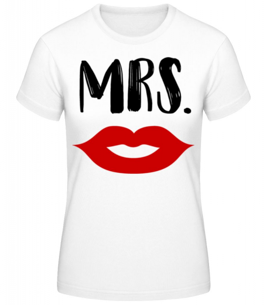 Mrs. - Women's Basic T-Shirt - White - Front