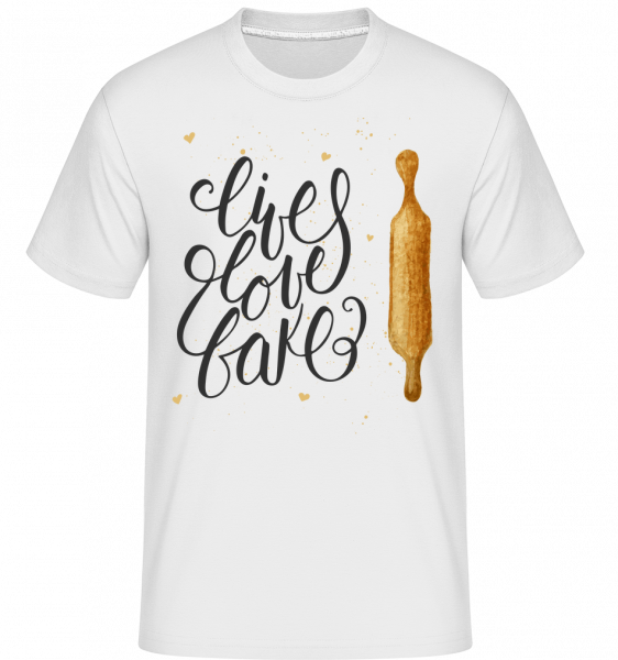 Live Love Bake -  Shirtinator Men's T-Shirt - White - Front