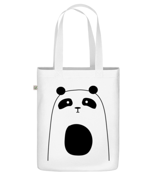 Cute Panda - Organic tote bag - White - Front