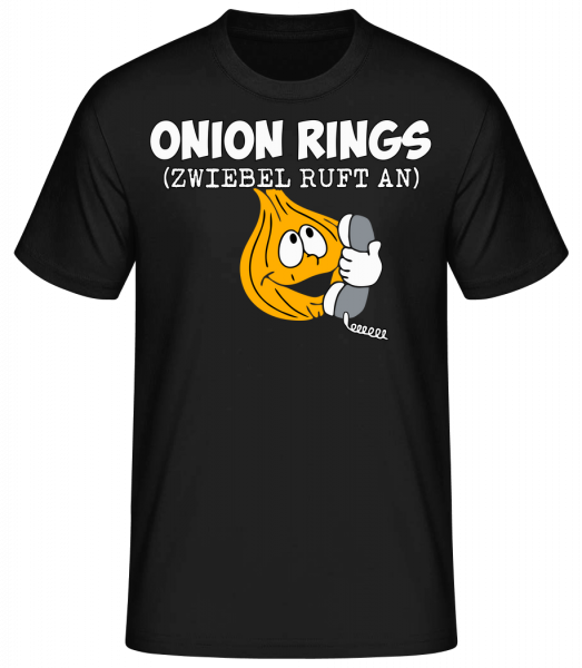 Onion Rings - Männer Basic T-Shirt - Schwarz - Vorn