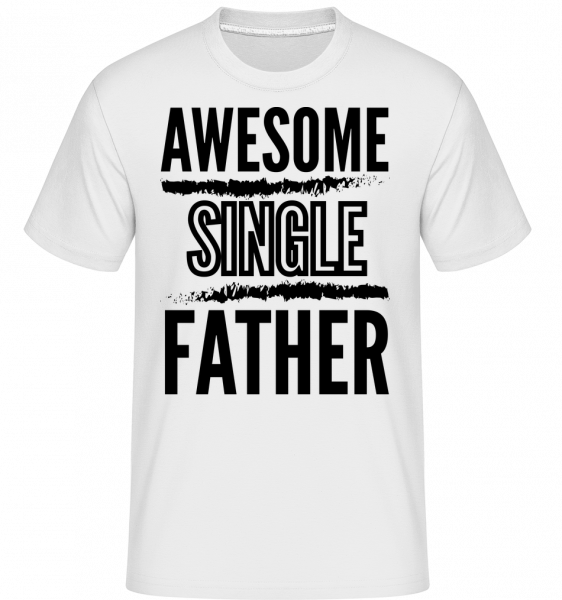 Awesome Single Father - Shirtinator Männer T-Shirt - Weiß - Vorn