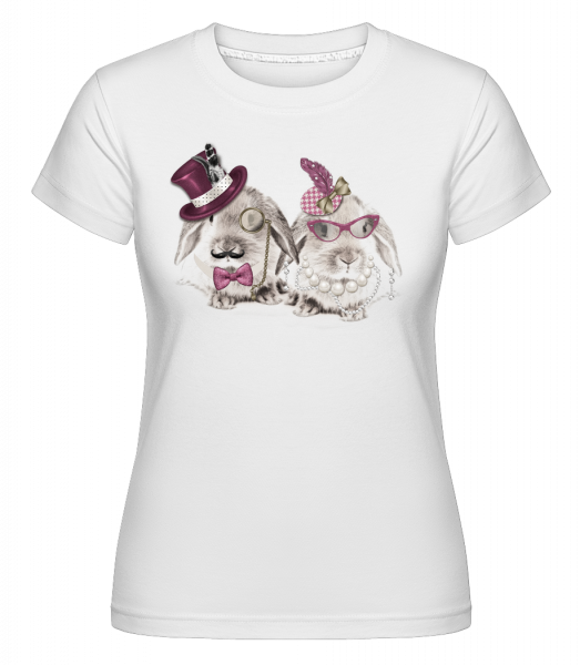 Mr And Mrs Rabbit -  Shirtinator Women's T-Shirt - White - Vorn