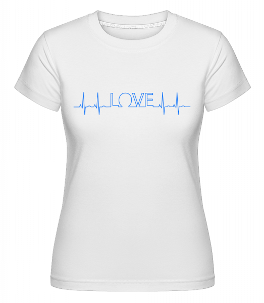 Love Heartbeat -  Shirtinator Women's T-Shirt - White - Vorn
