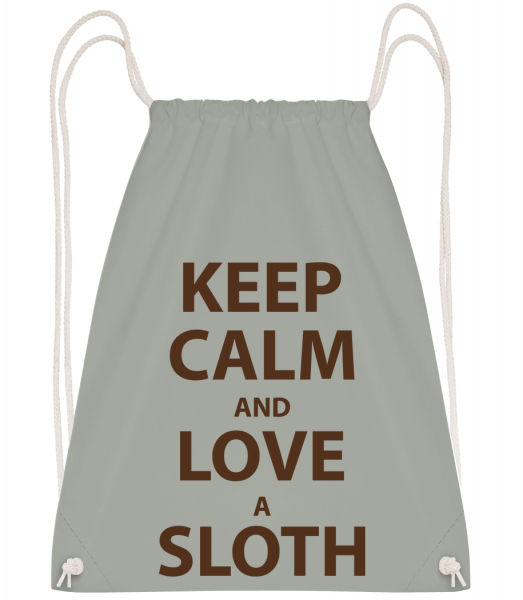 Keep Calm And Love A Sloth - Turnbeutel - Anthrazit - Vorn