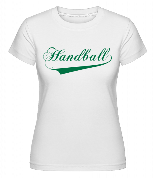 Handball Schriftzug - Shirtinator Frauen T-Shirt - Weiß - Vorn