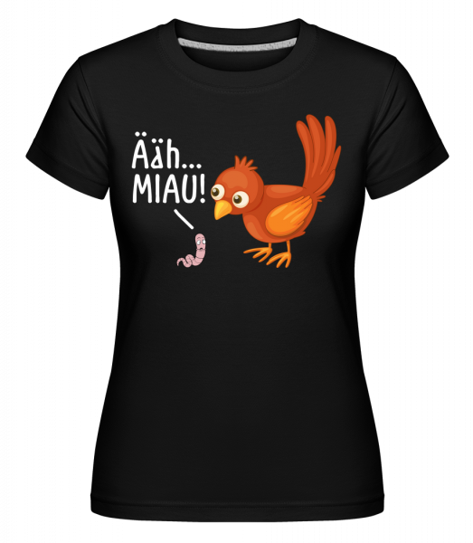 Ähhh Miau! - Shirtinator Frauen T-Shirt - Schwarz - Vorn
