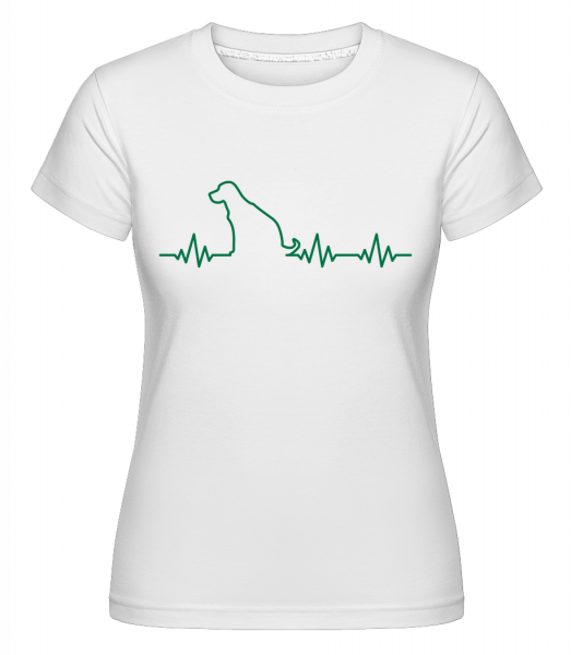 Heartbeat Dog -  Shirtinator Women's T-Shirt - White - Vorn