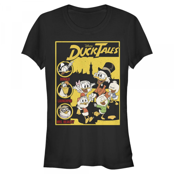 Disney Classics - Ducktales - Skupina DuckTales Cover - Frauen T-Shirt - Schwarz - Vorne