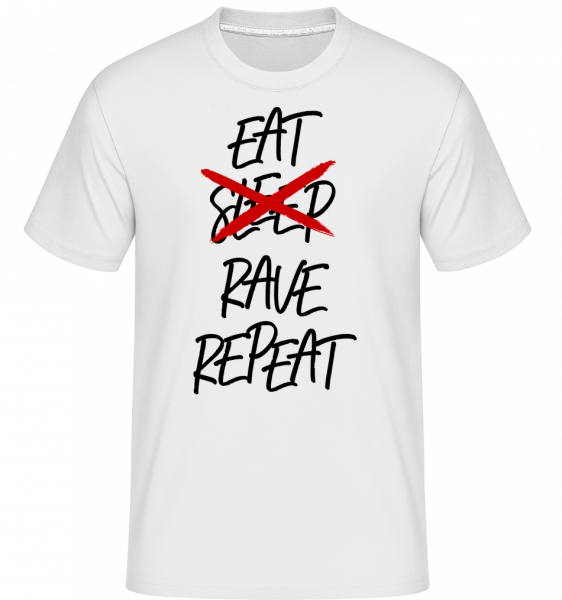 Eat Rave Repeat -  Shirtinator Men's T-Shirt - White - Vorn