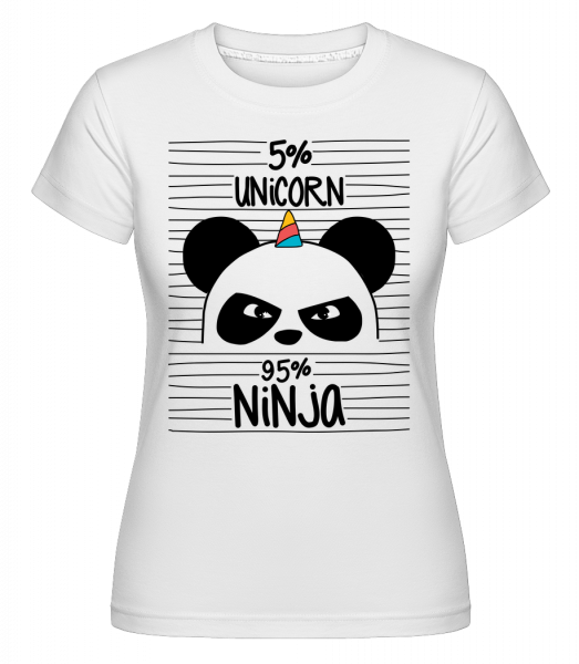 5% Unicorn 95% Ninja -  Shirtinator Women's T-Shirt - White - Vorn