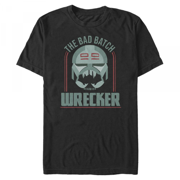 Star Wars - The Clone Wars - Wrecker Bad Batch Badge - Männer T-Shirt - Schwarz - Vorne