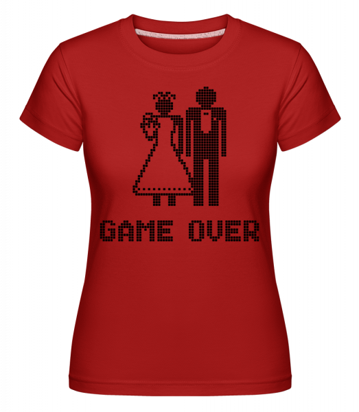Game Over Sign Black -  Shirtinator Women's T-Shirt - Red - Front
