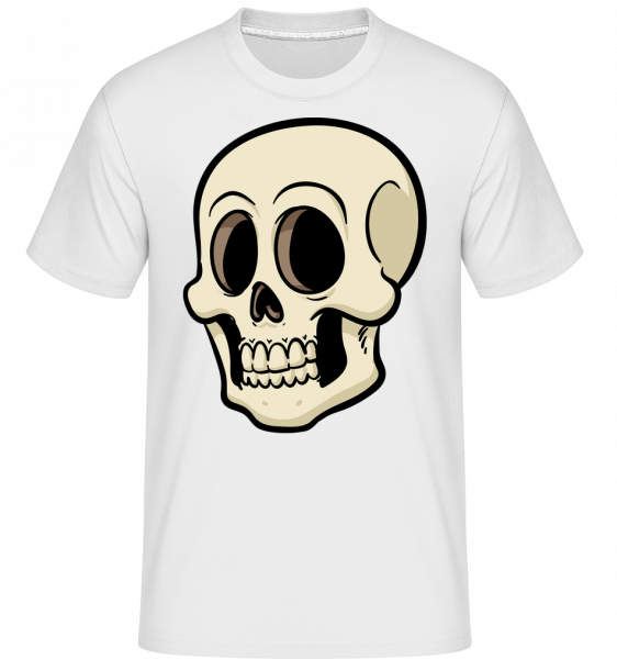 Cartoon Skull -  Shirtinator Men's T-Shirt - White - Front
