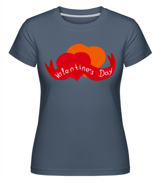 Valentinstag Logo - Shirtinator Frauen T-Shirt - Denim - Vorn