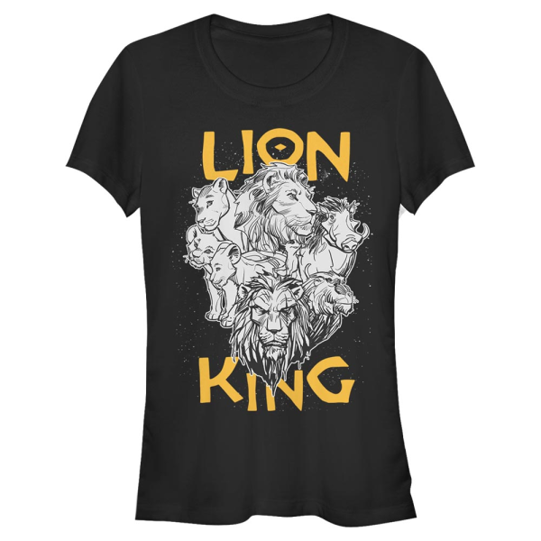 Disney - The Lion King - Skupina Cast Photo - Women's T-Shirt - Black - Front