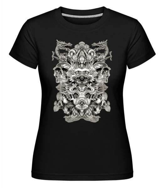Dragons And Skulls -  Shirtinator Women's T-Shirt - Black - Vorn