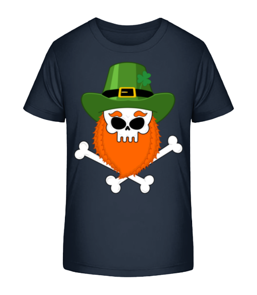 Irish Skull - Kinder Bio T-Shirt Stanley Stella - Marine - Vorne