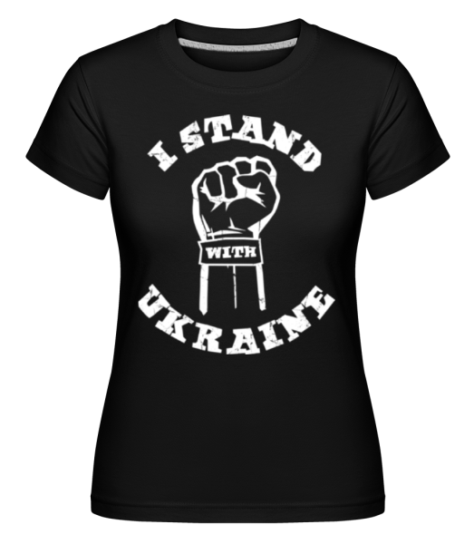 I Stand With Ukraine -  Shirtinator Women's T-Shirt - Black - Front