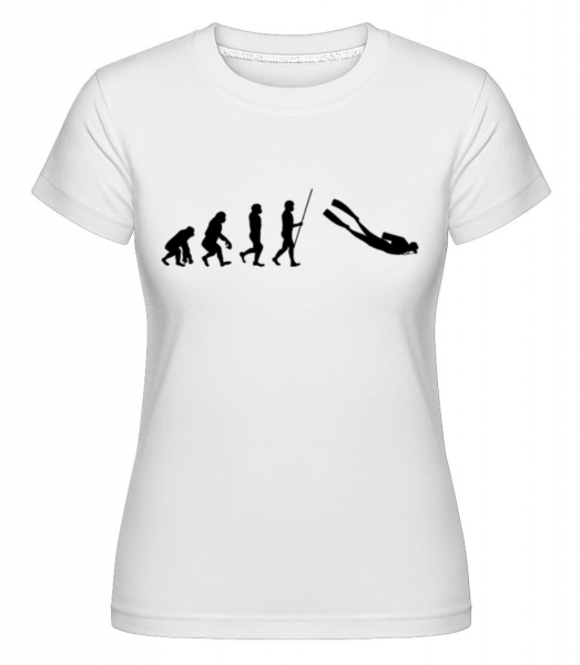 Evolution Diving - Shirtinator Frauen T-Shirt - Weiß - Vorne