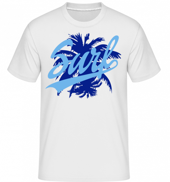 Surf Icon Blue - Shirtinator Männer T-Shirt - Weiß - Vorn