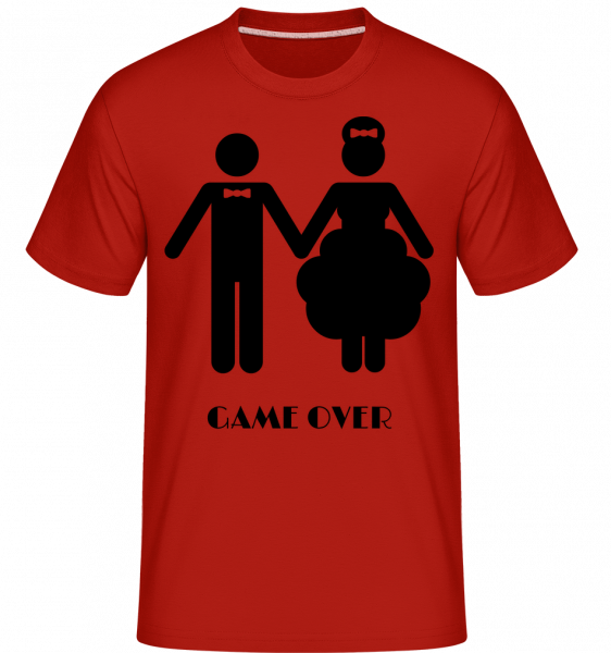 Game Over Wedding - Shirtinator Männer T-Shirt - Rot - Vorn