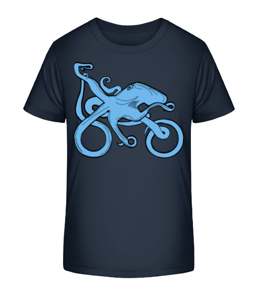 Motorcycle Octopus - Kid's Bio T-Shirt Stanley Stella - Navy - Front