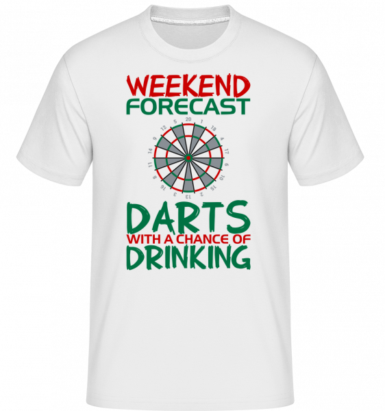 Weekend Darts And Drinking - Shirtinator Männer T-Shirt - Weiß - Vorn