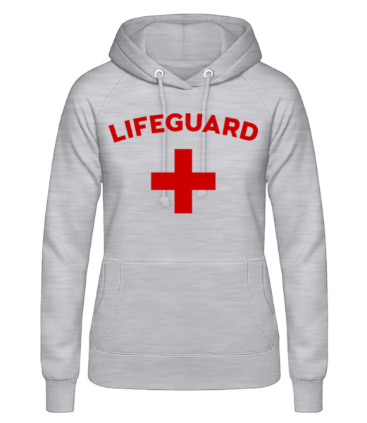 Lifeguard - Frauen Hoodie - Grau meliert - Vorne