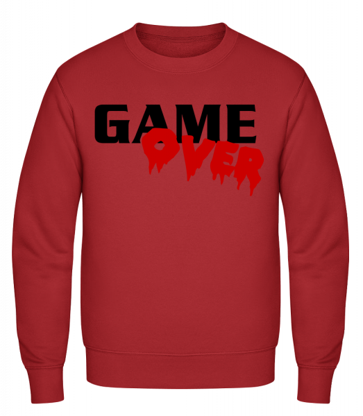 Game Over - Männer Pullover - Rot - Vorn