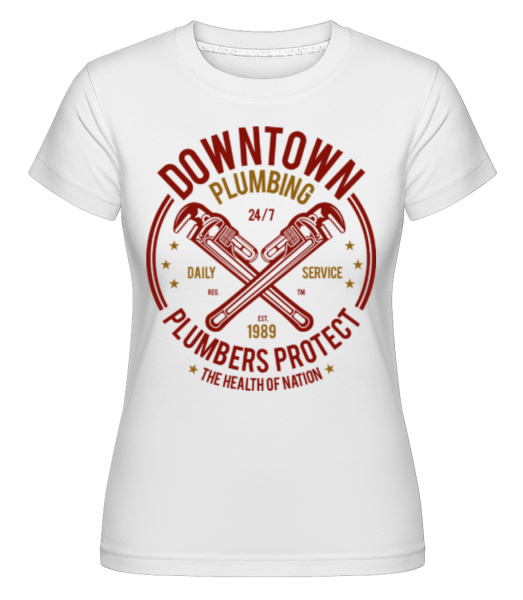 Downtown Plumbing - Shirtinator Frauen T-Shirt - Weiß - Vorne