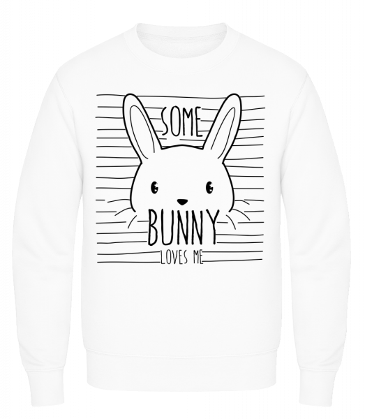Some Bunny Loves Me - Männer Pullover AWDis - Weiß - Vorn