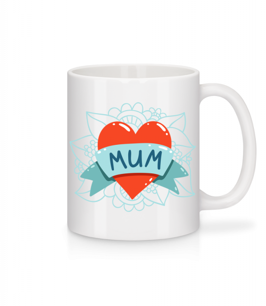 Mum Heart Icon - Mug - White - Front