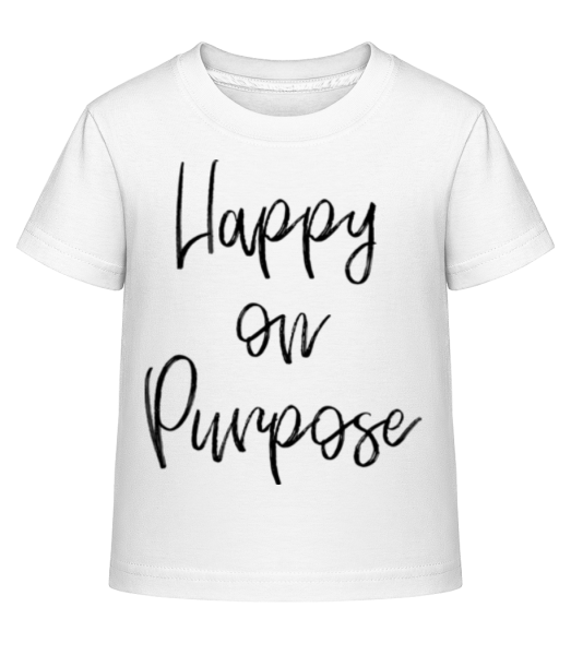 Happy On Purpose - Kinder Shirtinator T-Shirt - Weiß - Vorne