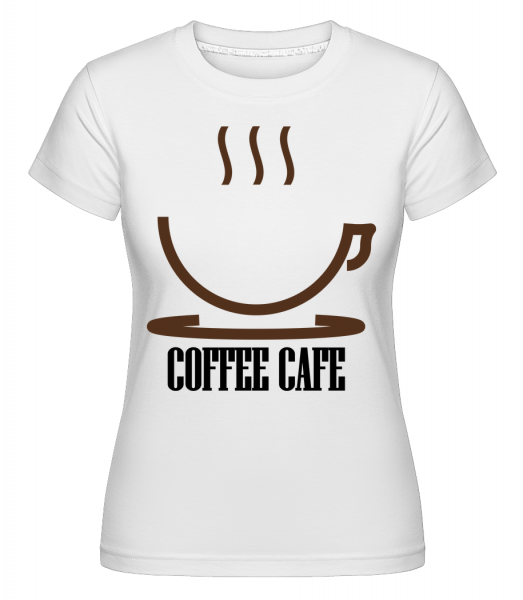 Coffee Cafe Logo - Shirtinator Frauen T-Shirt - Weiß - Vorn