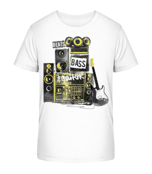 Beat Bass And Guitar - Kid's Bio T-Shirt Stanley Stella - White - Front
