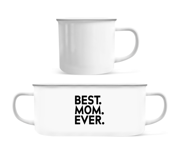 Best Mom Ever - Enamel-cup - White - Front