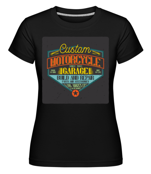 Custom Motorcycle -  Shirtinator Women's T-Shirt - Black - Front